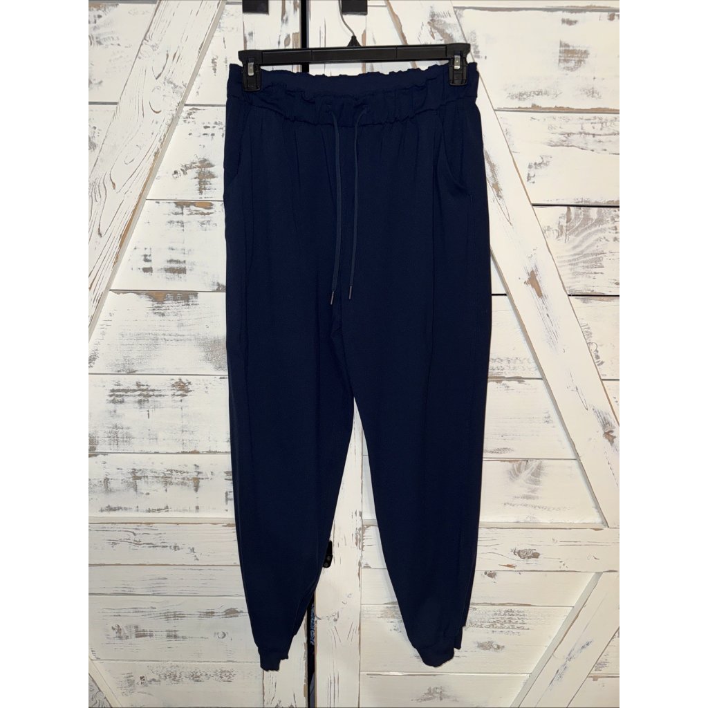 Lululemon Jogger Pants Drawstring Studio Athletic Stretch Navy Blue Women’s 10